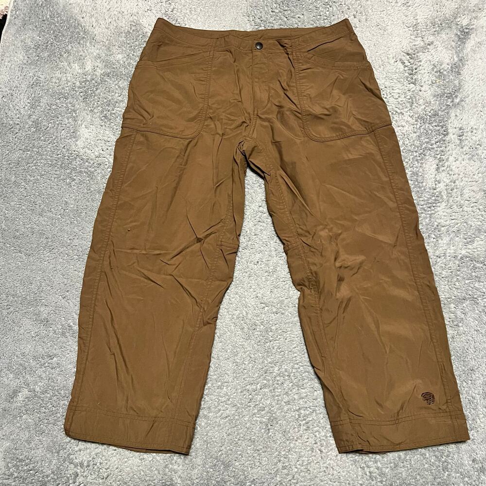 Mountain Hardware Pants Womens 12 (34x24) Brown Hiking Nylon Capris